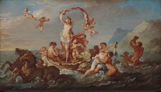 Charles-Joseph Natoire Le Triomphe d'Amphitrite. France oil painting art